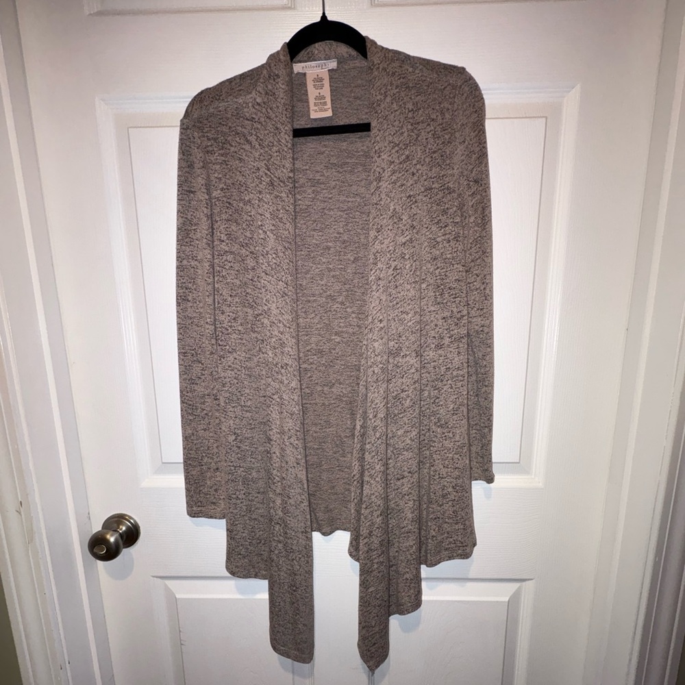 PHILOSOPHY BY ANTHROPOLOGY | Beige Open Cardigan/Duster S